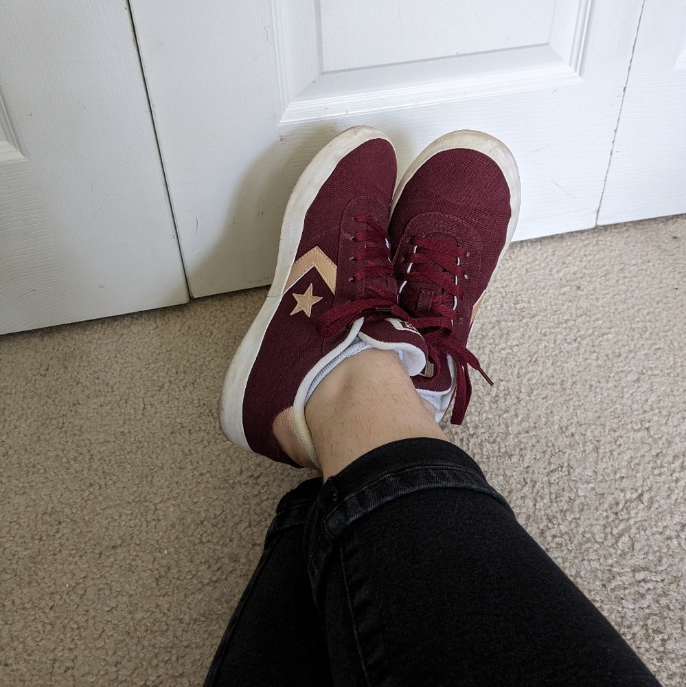 Maroon Converse low top